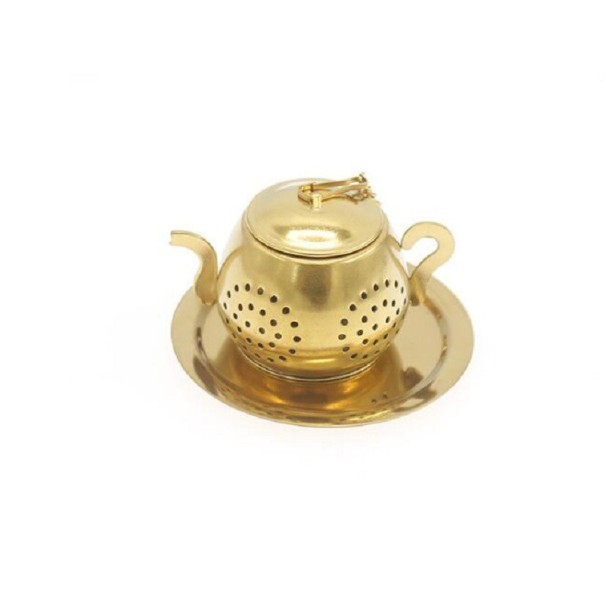 Tetera colador de té tetera dorado Tetera colador de té tetera dorado