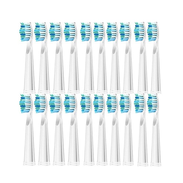 Têtes de rechange pour brosse à dents Seago et FairyWill 20 pcs blanc