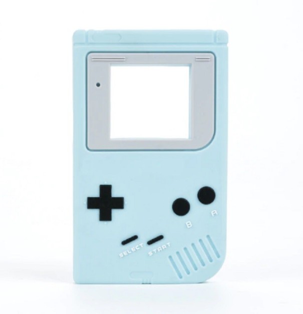 Tetris-stijl babybijtring - 2 stuks blauw