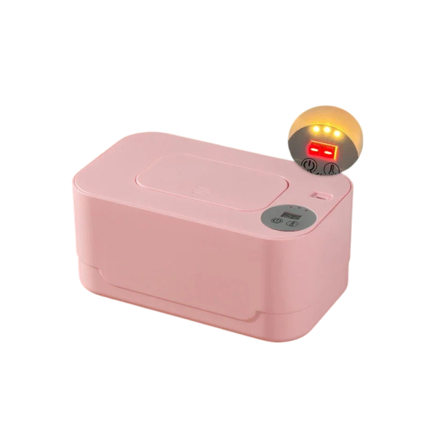 Θερμαντήρας υγρών μαντηλιών 55–65 °C USB έξυπνη ρύθμιση θερμοκρασίας Γρήγορη θέρμανση Μεγάλη χωρητικότητα Συνεχής διατήρηση θερμοκρασίας ροζ
