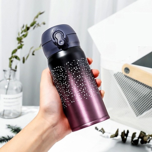 Thermos à pois rose L