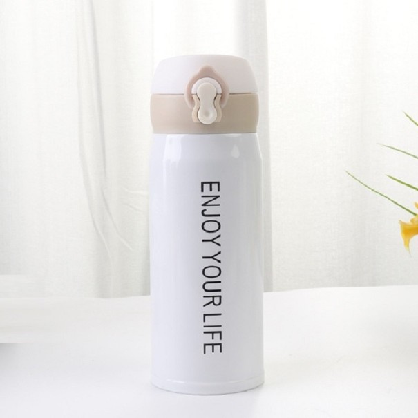 Thermos avec inscription C204 blanc S