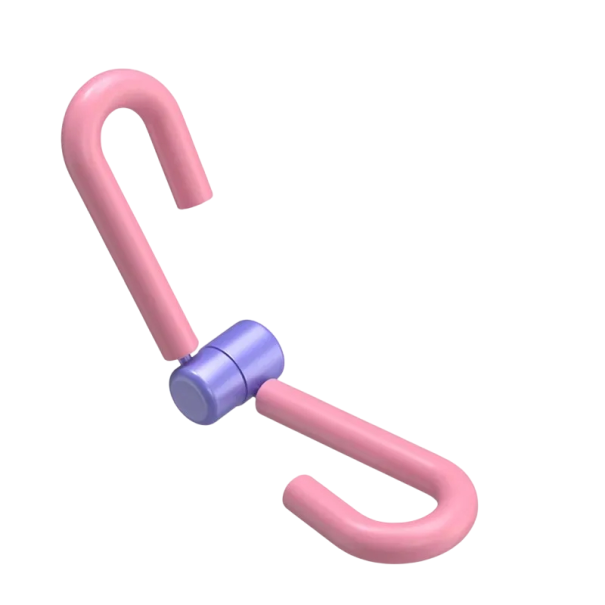 Thigh and Arm Exerciser in Various Colours - Resistance Spring Trainer with Foam Handles for Legs, Arms and Buttocks pink
