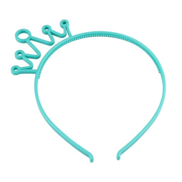 Tiara de festa com coroa 2 pcs turquesa