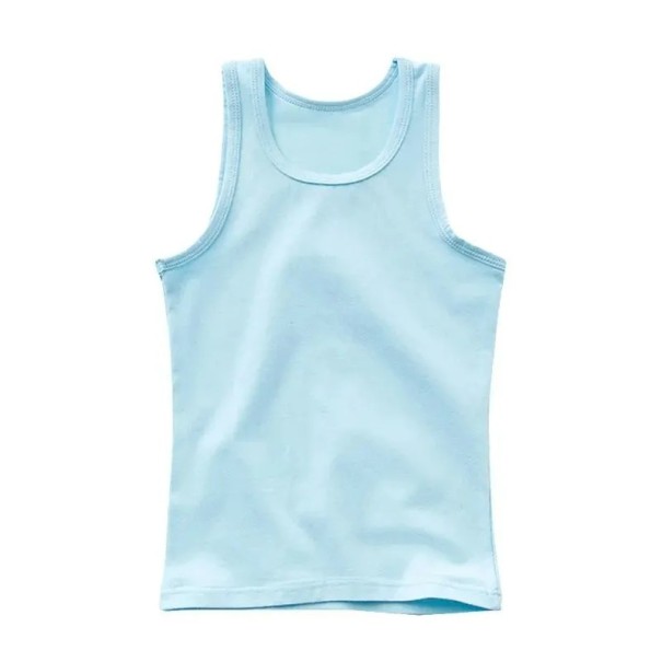 Tică de copii pentru băieți și fete 100% bumbac și poliester Tricou de vară fără mâneci cu decolteu rotund Confortabil în diverse culori albastru 14 Tică de copii pentru băieți și fete 100% bumbac și poliester Tricou de vară fără mâneci cu decolteu rotund Confortabil în diverse culori albastru 14