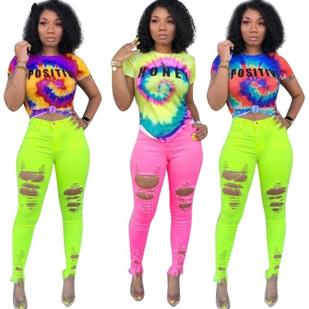 Tie-dye T-shirt voor dames