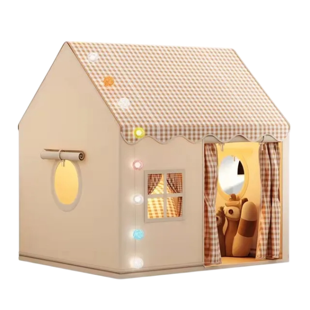 Tienda de juegos para niños de 120 x 128 x 105 cm, color rosa, plegable, para niñas, casa de princesas, tienda de juegos interior, regalo de Navidad para niños. caqui