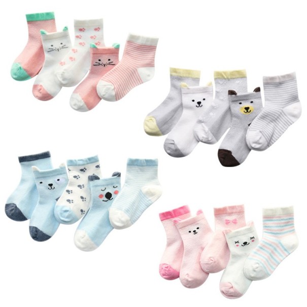 Tiersocken für Mädchen – 5 Paar