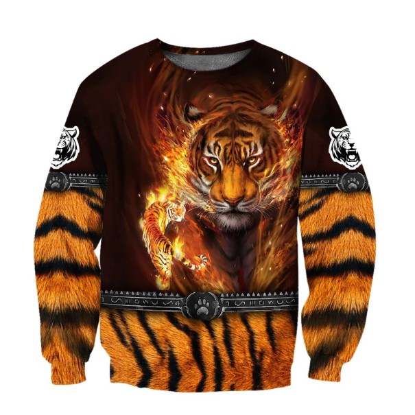 Tiger-Sweatshirt für Herren F166 3XL