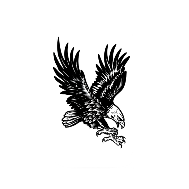 Tijdelijke waterdichte tatoeage Amerikaanse adelaar 17 x 12 cm Nep-lichaamstattoo Adelaarstattoo Duurzame tijdelijke tatoeage voor 12-15 dagen 1