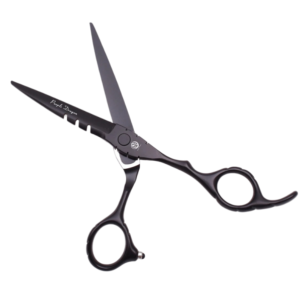 Tijeras de peluquería de acero inoxidable de 16 cm, tijeras profesionales para cortar el cabello, accesorios de peluquería negro