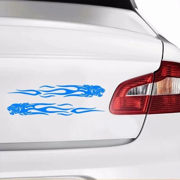 Tijger autostickers 2 stuks blauw