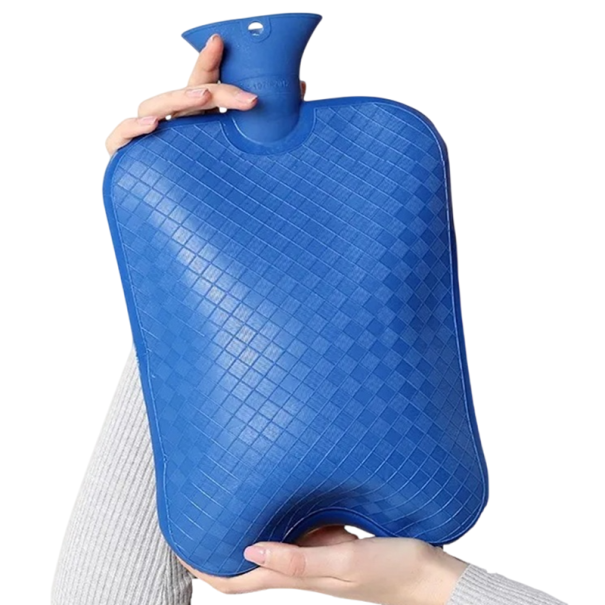 Tilava 3000 ml 36 x 21 cm Suurikapasiteettinen lämmityspullo jaloille Lämmin alusta Termoeristävä pussi 4–8 tuntia lämmittävää sininen