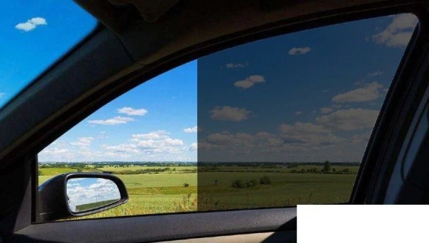 Tinted Film for Car Windows 35% Light Transmission 40 x 500 cm Self-Adhesive Window Film for Cars Sun Protection UV Radiation Privacy 1