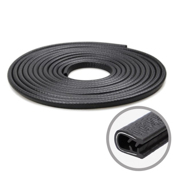Tira protectora para puerta de coche negro 10 m