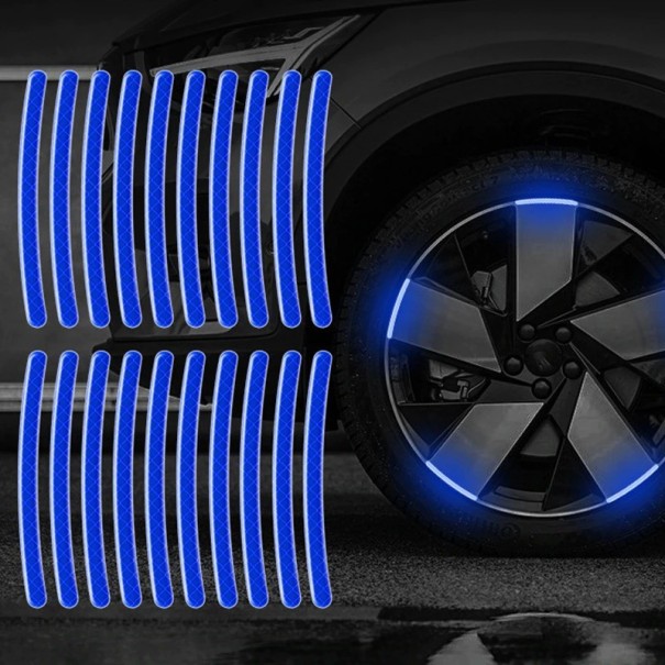 Tiras para llantas de moto 20 uds. azul