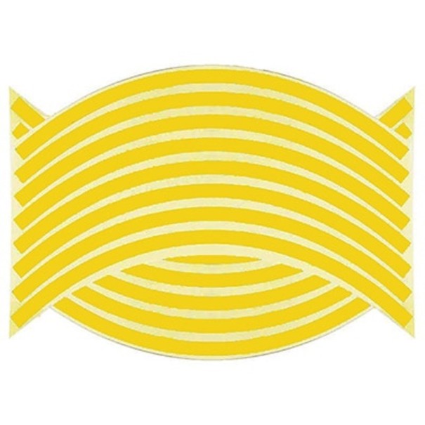 Tiras reflectantes para ruedas de coche 16 uds. amarillo