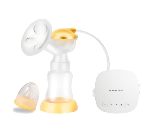 Tire-lait électrique avec coussin de massage et 20 vitesses d'aspiration Biberon 160 ml Chargement par USB Matériau sans BPA 1
