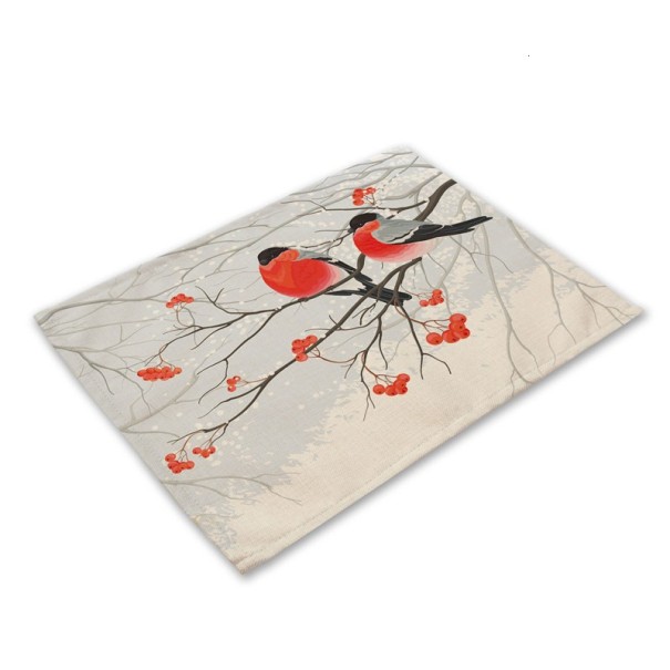 Tischset mit einem Vogel und Blumen 1