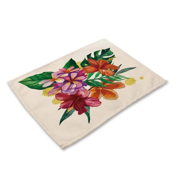 Tischset mit tropischen Blumen 4