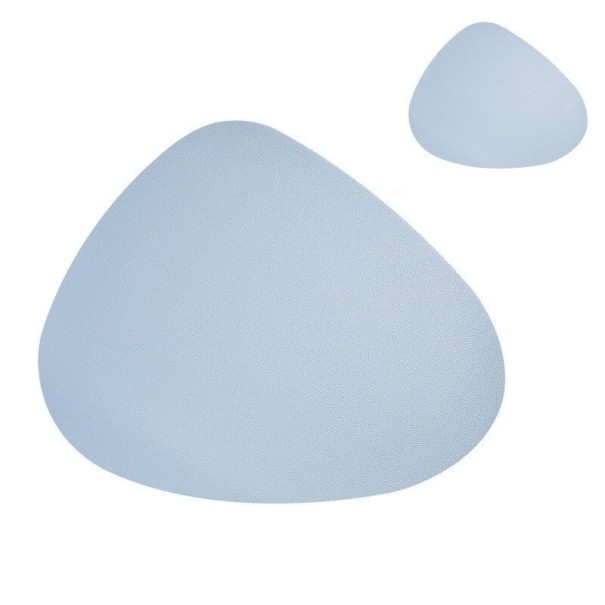 Tischsets und Untersetzer aus Kunstleder hellblau