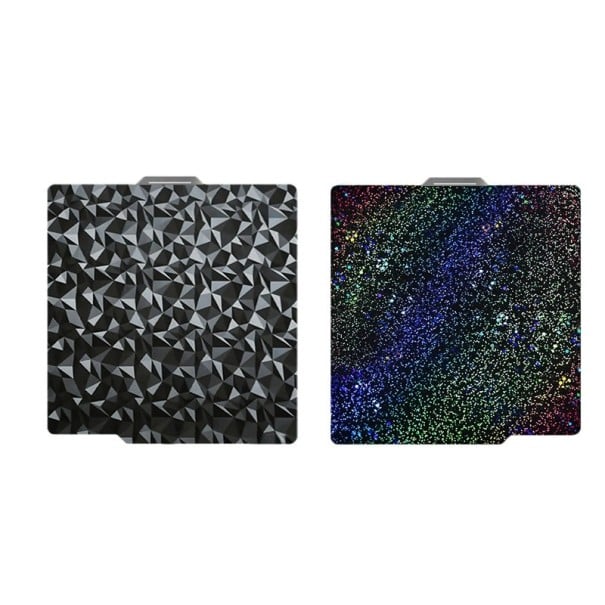 Tisková podložka pro 3D tiskárnu PEO-Starry 257 x 257 mm oboustranná Ocelový hladký plech Černo-duhová Bambu Lab X1 P1 A1 pro PLA a PETG 1