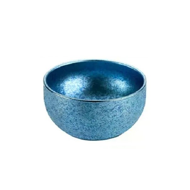 Titanium Theekopje 50 ml 3,3 x 6 cm Pure Dubbelwandig Klein Bekertje van Titanium voor Thee Koffie en Proefdrinken blauw