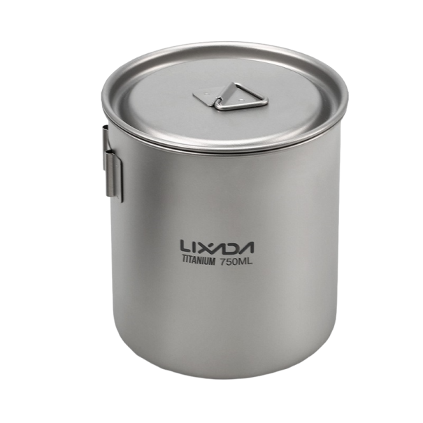 Titaniumkrus med låg 750 ml 1