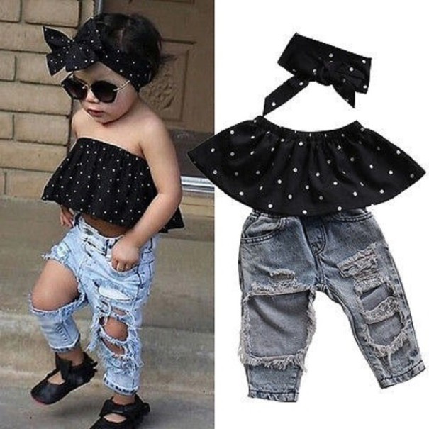 Tjejblus och jeans L1344