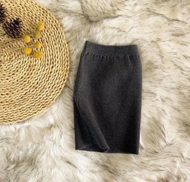 Tjejkjol L1057 mörkgrå 5