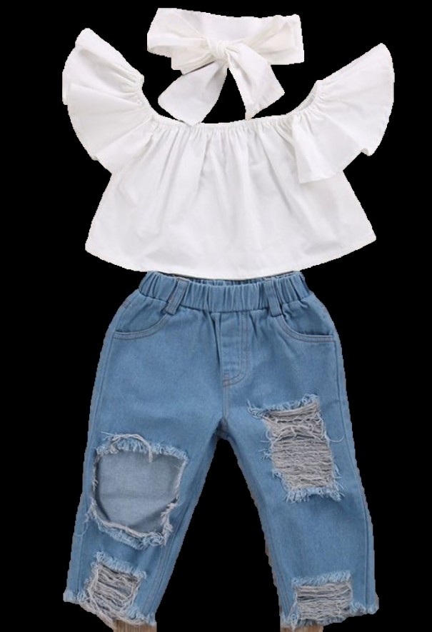 Tjejset - T-shirt och jeans