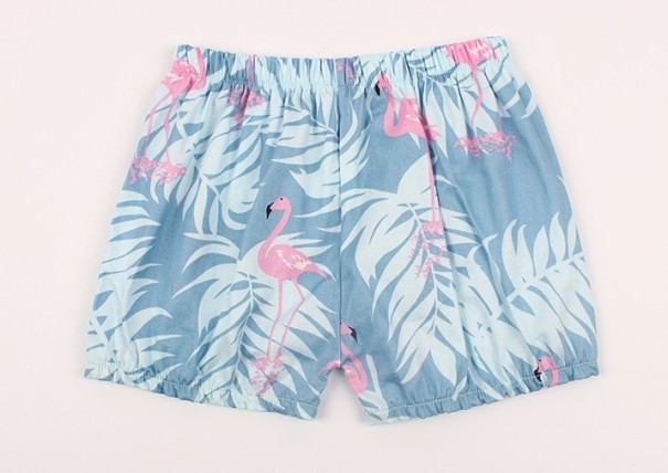 Tjejshorts med flamingotryck J2490