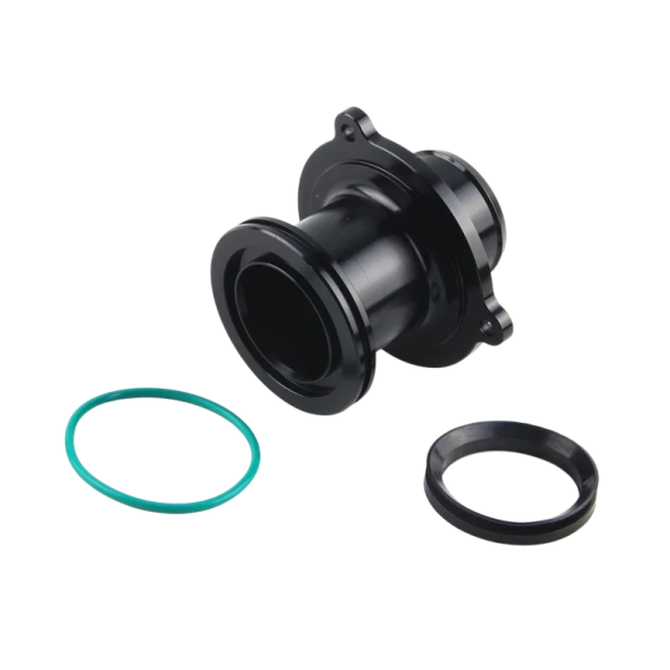 Tlumič turba do auta hliníkový průměr 41 a 46 mm rozměr 70 x 85 mm náhradní díl odolný černý na sání turba a tuning motoru 1