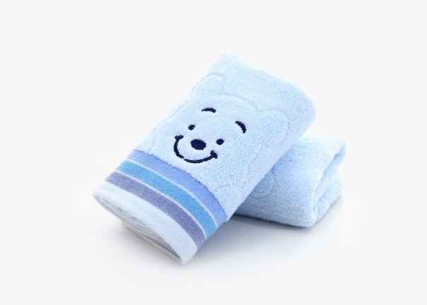 Toalha de mão infantil com urso J1881 azul