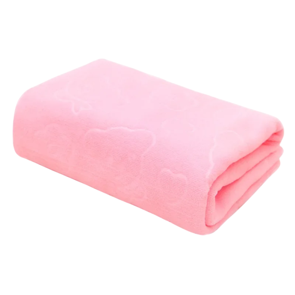 Toalha de secagem rápida para cães e gatos 70 x 35 cm Toalha macia absorvente de microfibra para secar o pelo Secagem de animais de estimação em casa e em viagem após o banho rosa