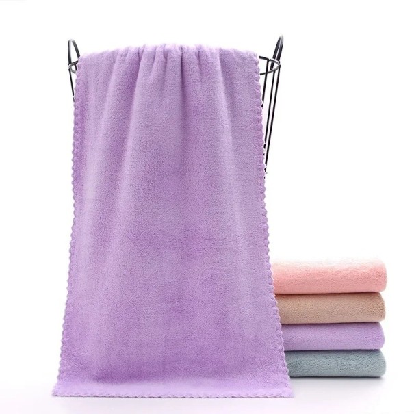 Toalla de microfibra Toalla absorbente Toalla absorbente suave de secado rápido 35 x 75 cm morado