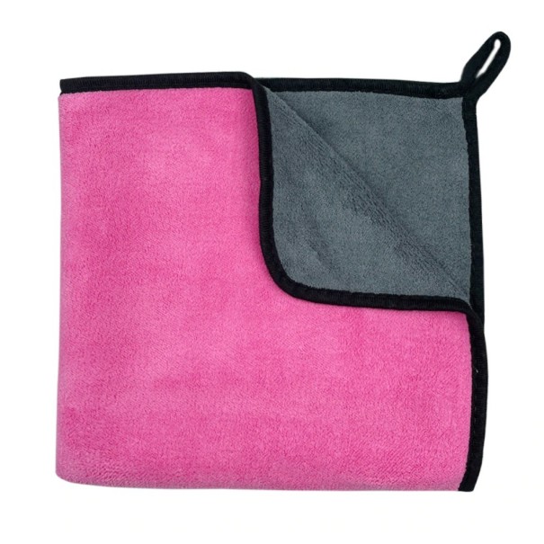 Toalla para mascotas de secado rápido 25 x 25 cm rosa