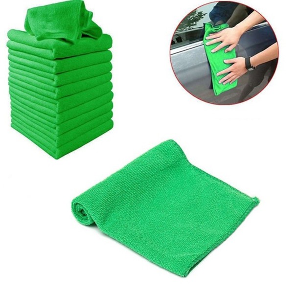 Toalla para secar el coche 10 uds. verde