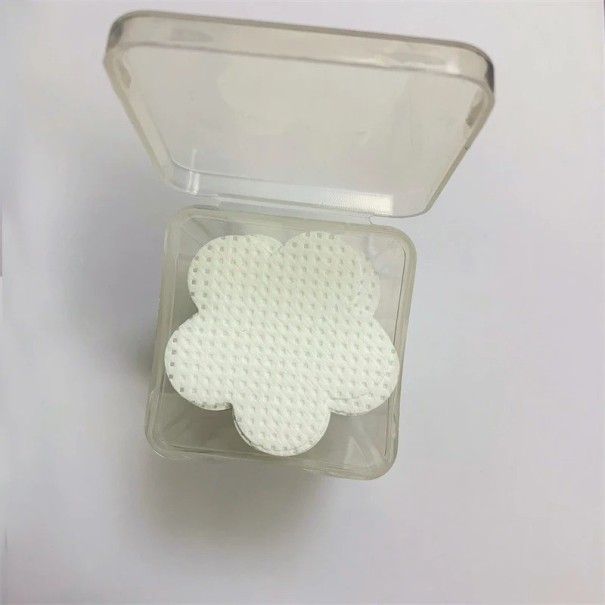 Toallitas de algodón con forma de flor para quitar el esmalte de uñas Quitaesmalte Ayuda para limpiar esmaltes de uñas sin pelusa 200 uds blanco