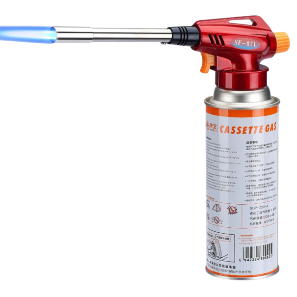 Tocha de soldadura metálica 1300 °C Chama ajustável Conexão para botija de butano de 13mm Soldadura para bricolage Tocha de flambagem Reparações Grelhar 1