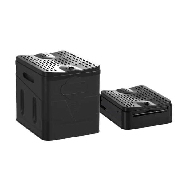 Toilette portatile pieghevole per auto 27 x 31,5 cm Altezza 29 cm Piegata 11 cm Leggero materiale PP Toilette da viaggio pratica Campeggio nero