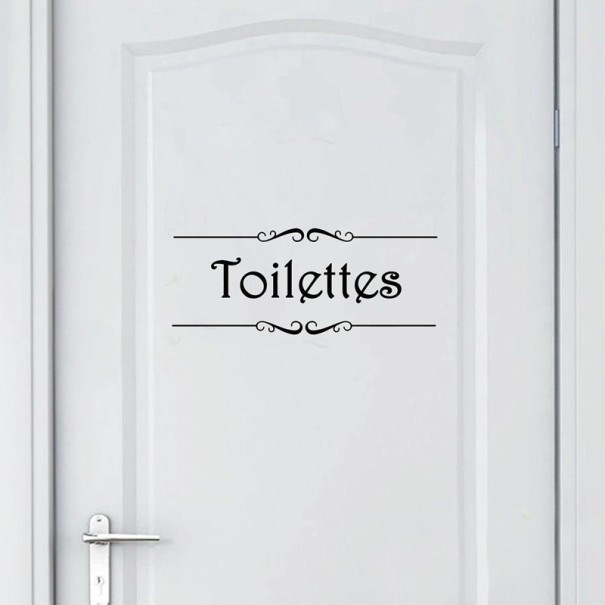 Toiletter dør klistermærke sort