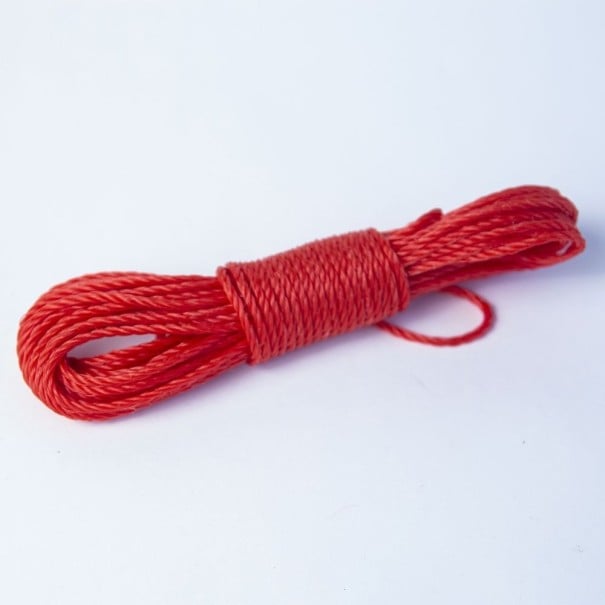 Tøjsnor 10 m af nylon Snoet snor snoet i en bunke Til ophængning og tørring af tøj i haven og på balkonen Tilfældig farve 1