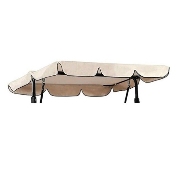 Toldo para columpio de jardín crema 2