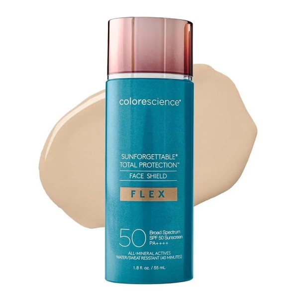 Tönender Sonnenschutz für das Gesicht SPF 50 55 ml Mineralischer Schutz Wasserfest Wasserartige Textur Heller Farbton Für alle Hauttypen und die tägliche Pflege