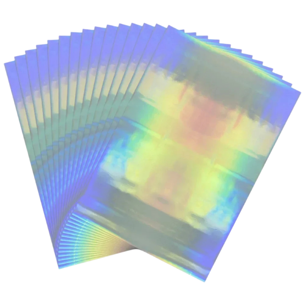 Tonerová reaktivní fólie pro horkou ražbu A4 20 × 29 cm lesklý efekt pro laserovou tiskárnu a laminátor DIY tvoření stříbrná