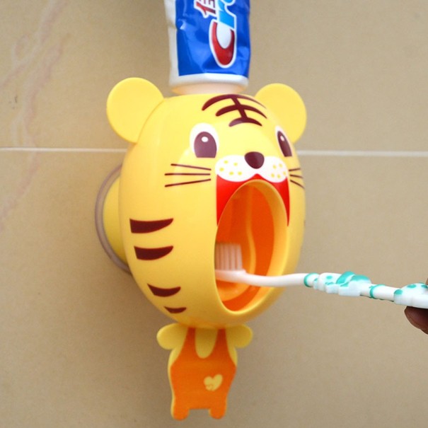 Toothpaste Dispenser with Animal Motif yellow