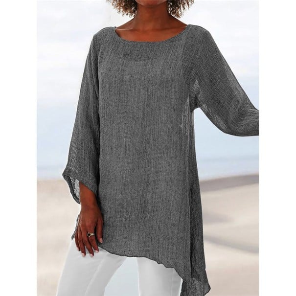Top asimmetrico da donna grigio XS
