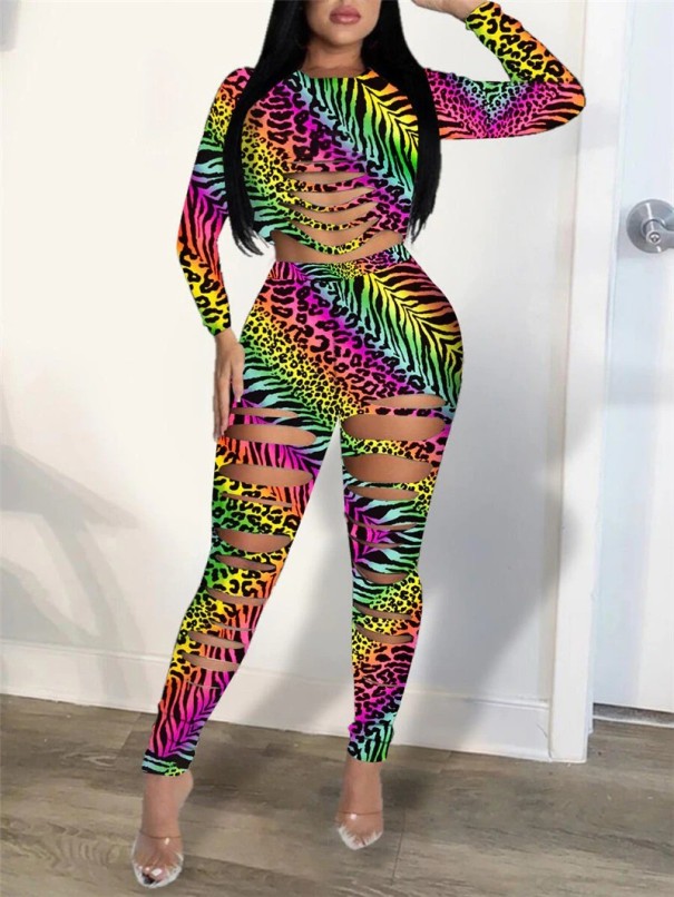 Top corto da donna e pantaloni B1035 M 2