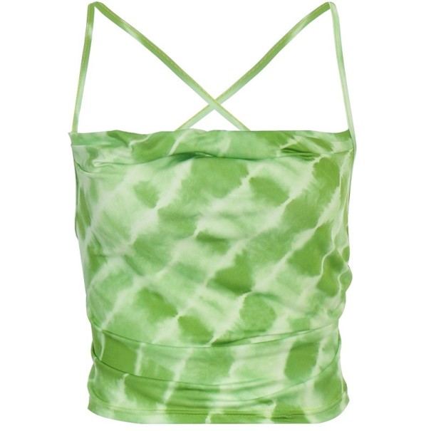 Top corto verde para mujer S